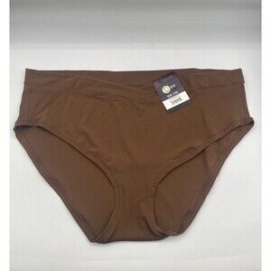 No Boundaries Women's 2XL Nylon Blend Micro Crossover Hipster, Brown Latte NWT